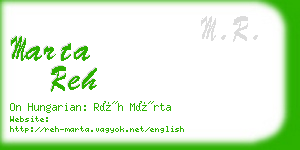 marta reh business card